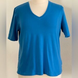 Chico's Vibrant Blue Short Sleeve Tee size 16 (Chico’s size 3)